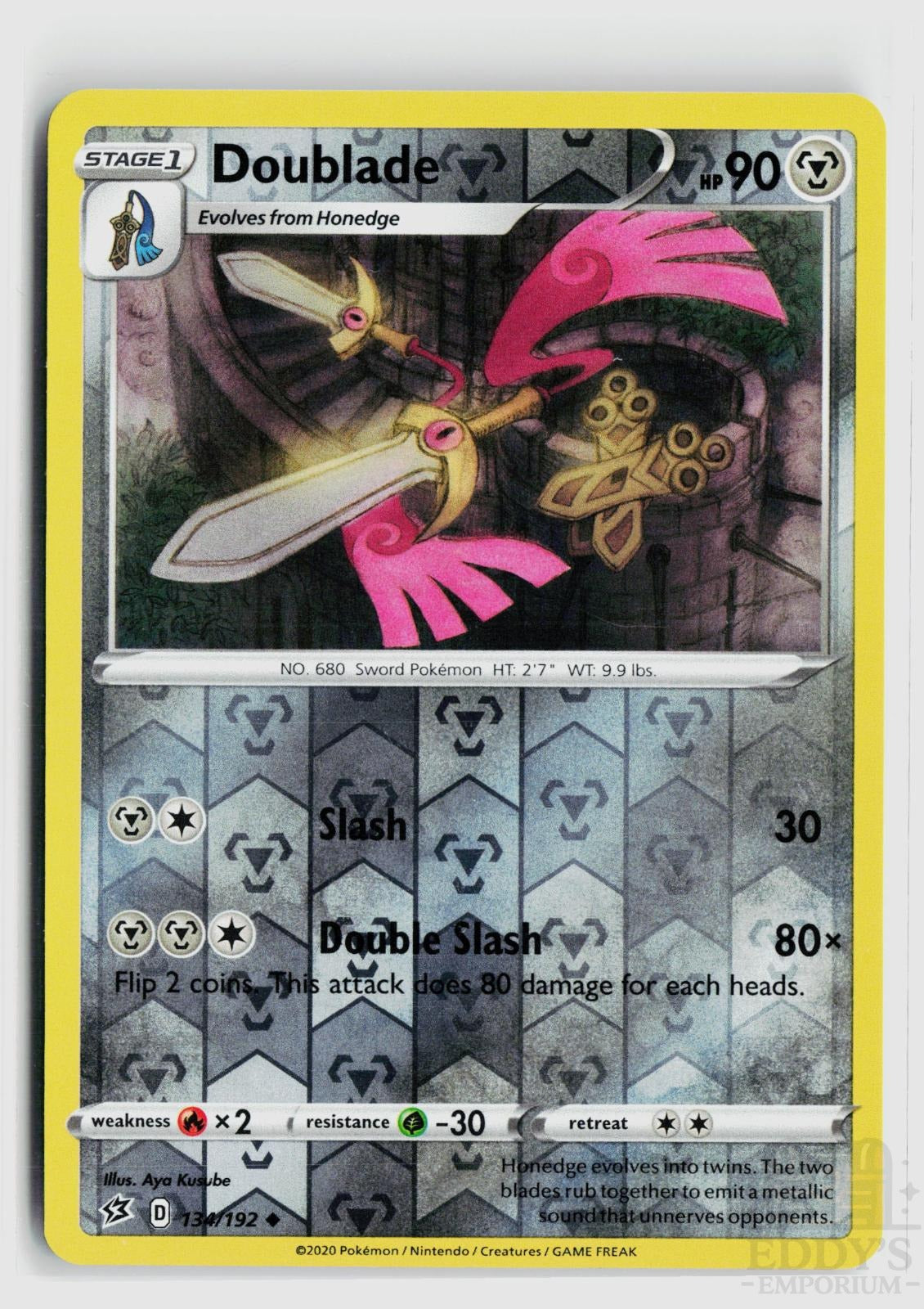 Doublade 134/192 Rebel Clash Pokemon Reverse Holo Uncommon NM