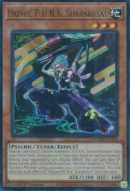 Ukiyoe-P.U.N.K. Sharakusai BLMM-EN070 Battles of Legend: Monster Mayhem Yu-Gi-Oh 1st Edition NM