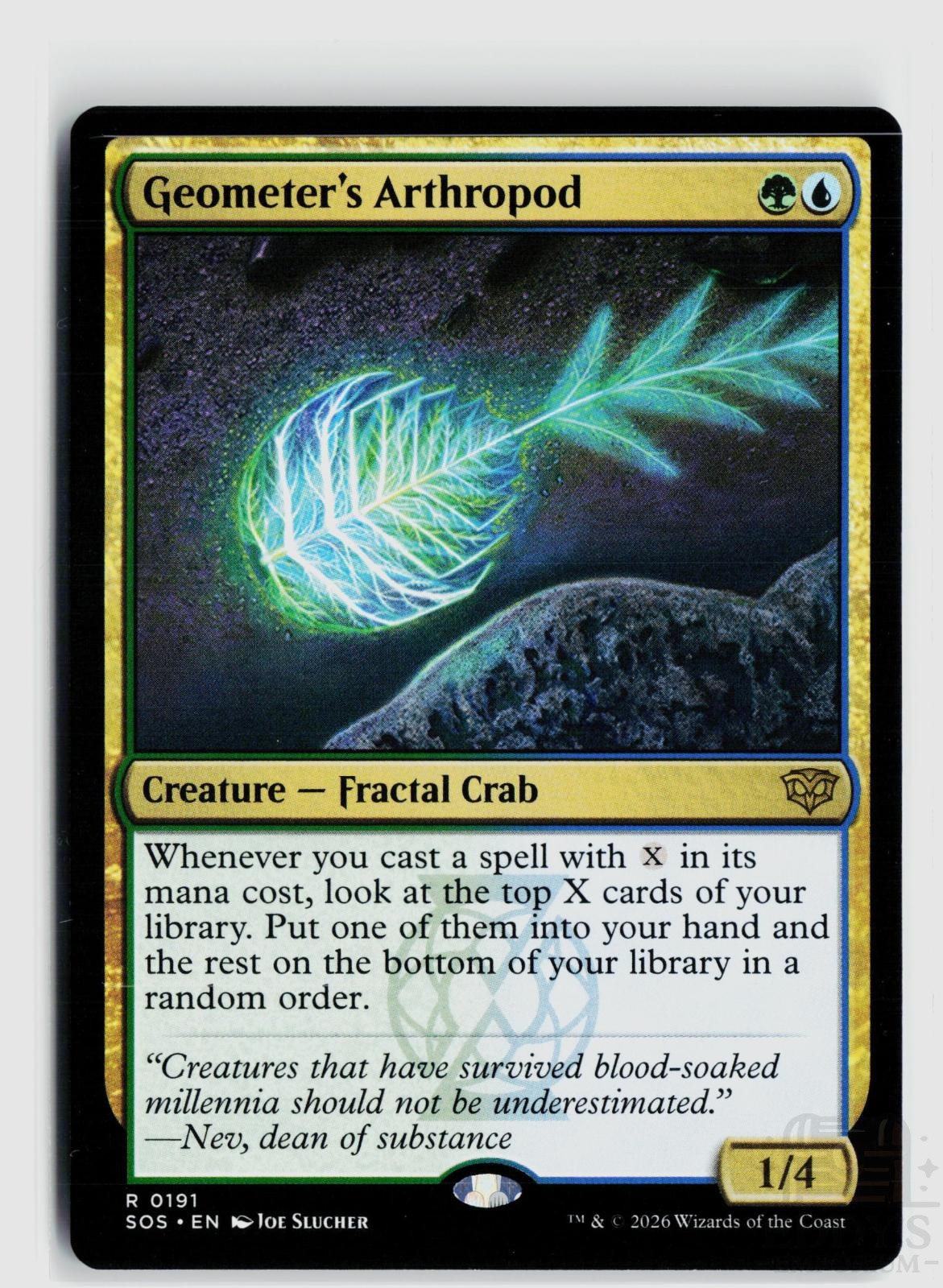 Geometer's Arthropod 191 Secrets of Strixhaven Magic: The Gathering Rare