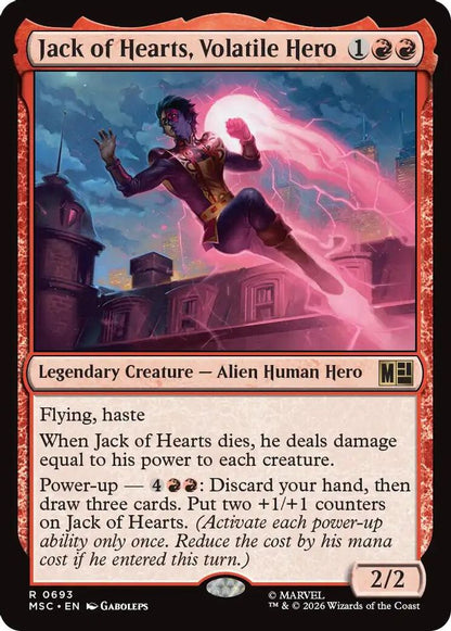 Jack of Hearts, Volatile Hero 693 Commander: Marvel Super Heroes Magic: The Gathering