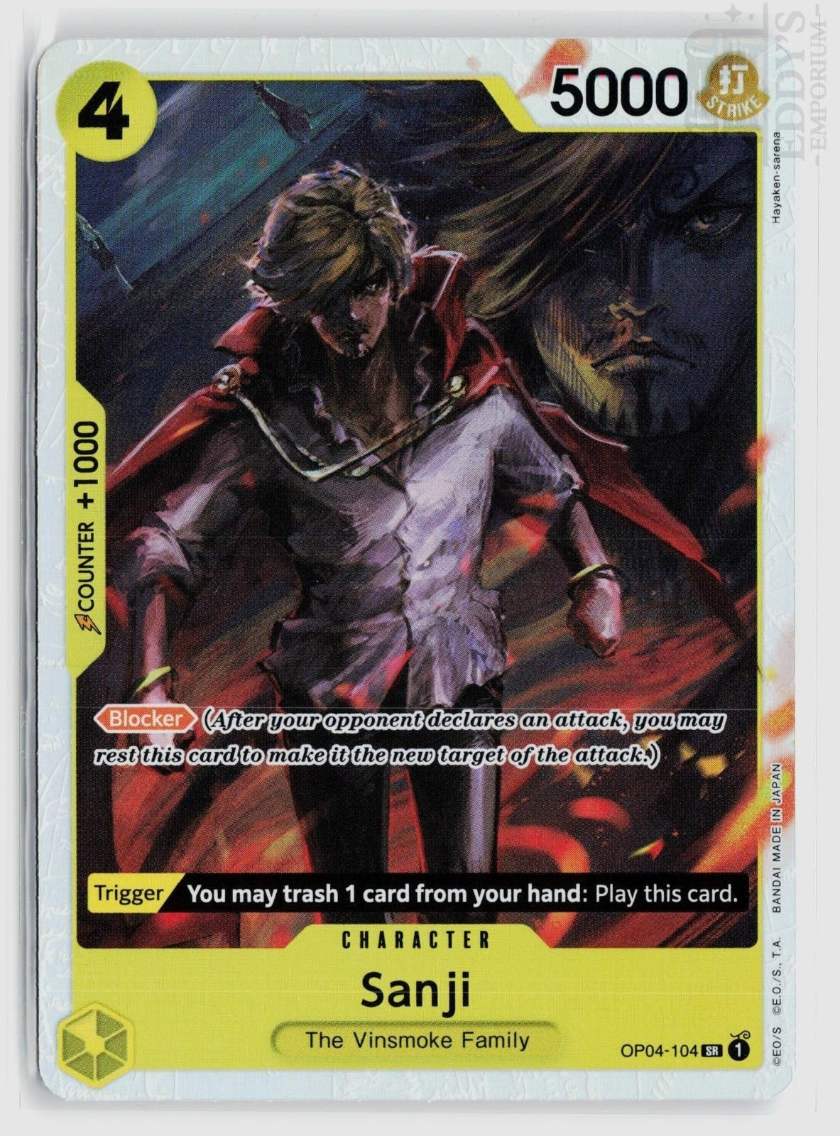 Sanji (Reprint) OP04-104 Premium Booster -The Best- One Piece Foil Super Rare