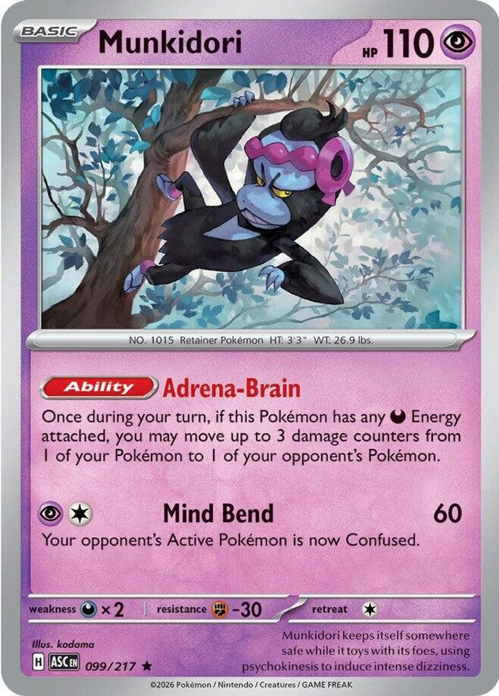 Munkidori 099/217 Ascended Heroes Pokemon Holo Rare NM