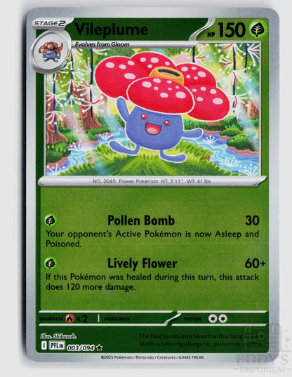 Vileplume 003/094 Phantasmal Flames Pokemon Reverse Holo
