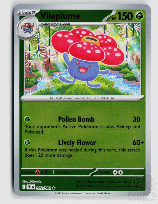 Vileplume 003/094 Phantasmal Flames Pokemon Reverse Holo