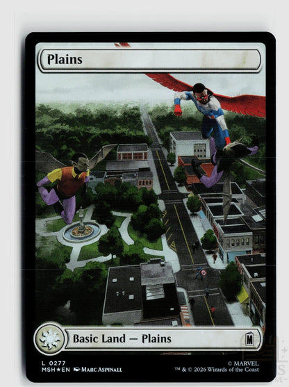 Plains (0277) 277 Marvel Super Heroes Magic: The Gathering Foil