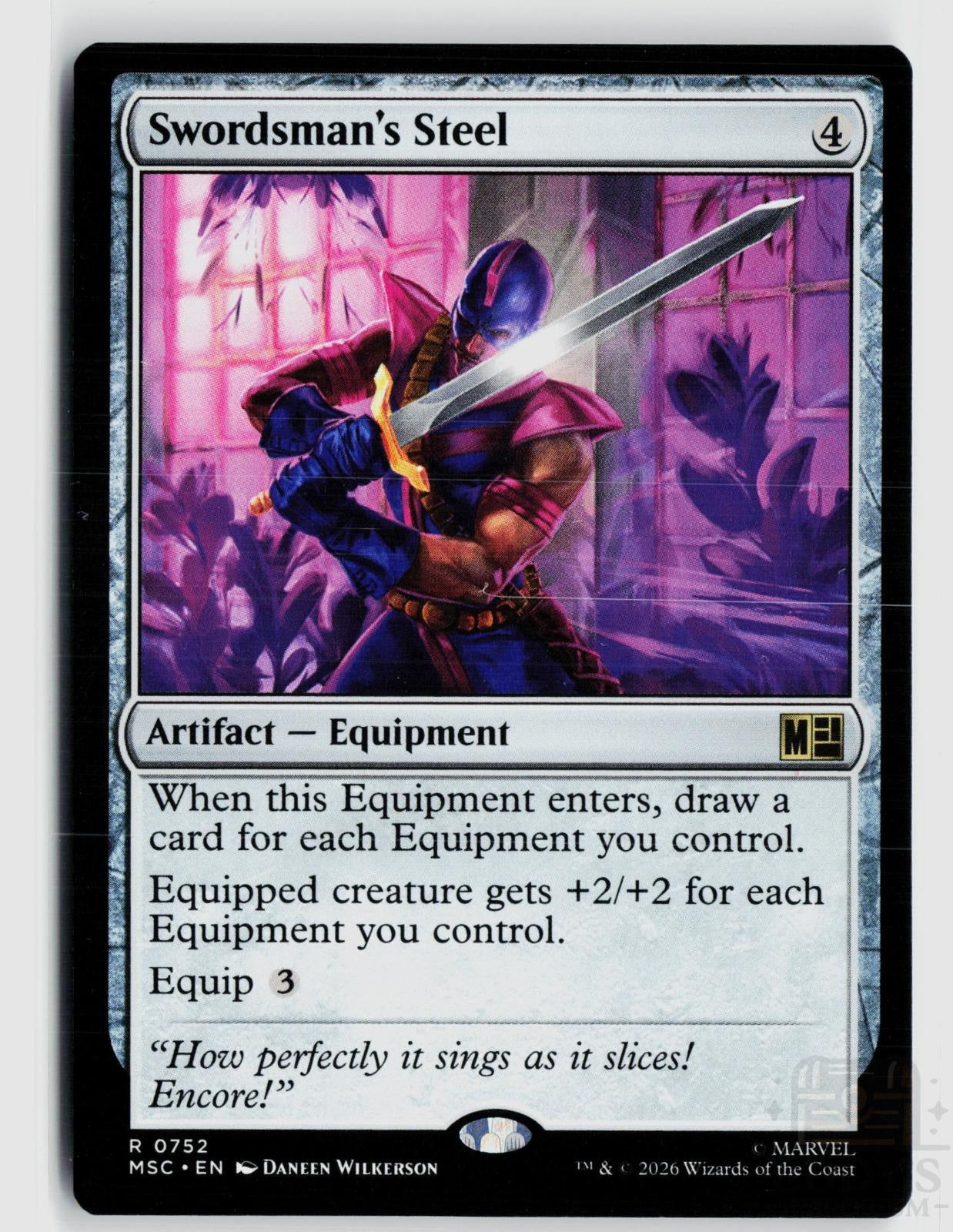 Swordsman's Steel 752 Commander: Marvel Super Heroes Magic: The Gathering