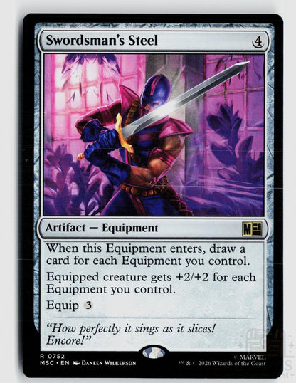 Swordsman's Steel 752 Commander: Marvel Super Heroes Magic: The Gathering