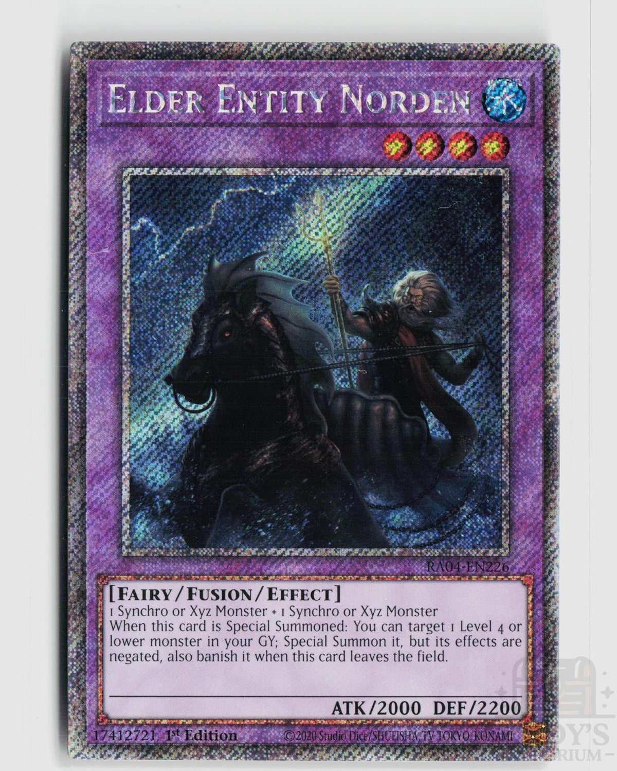 Elder Entity Norden (Platinum Secret Rare) RA04-EN226 Quarter Century Stampede Yu-Gi-Oh 1st Edition NM