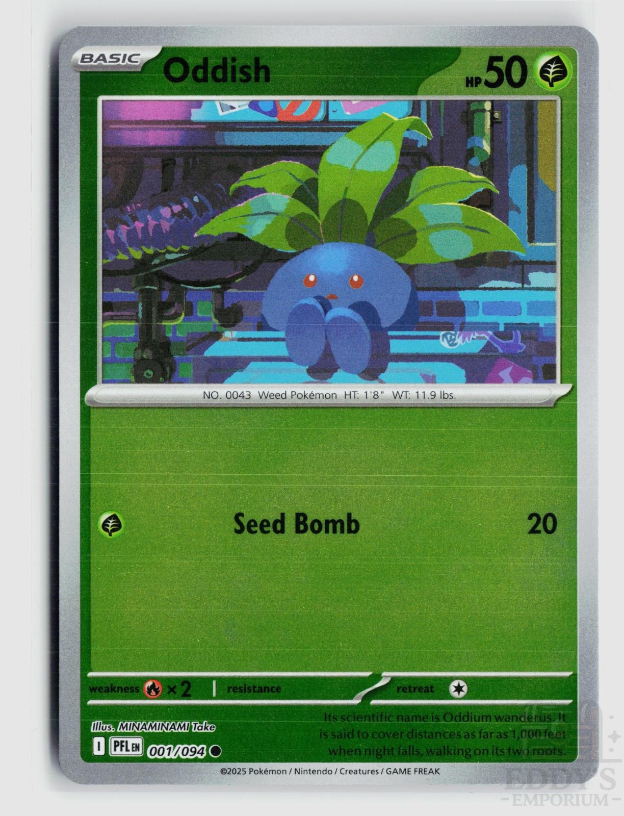 Oddish 001/094 Phantasmal Flames Pokemon Reverse Holo