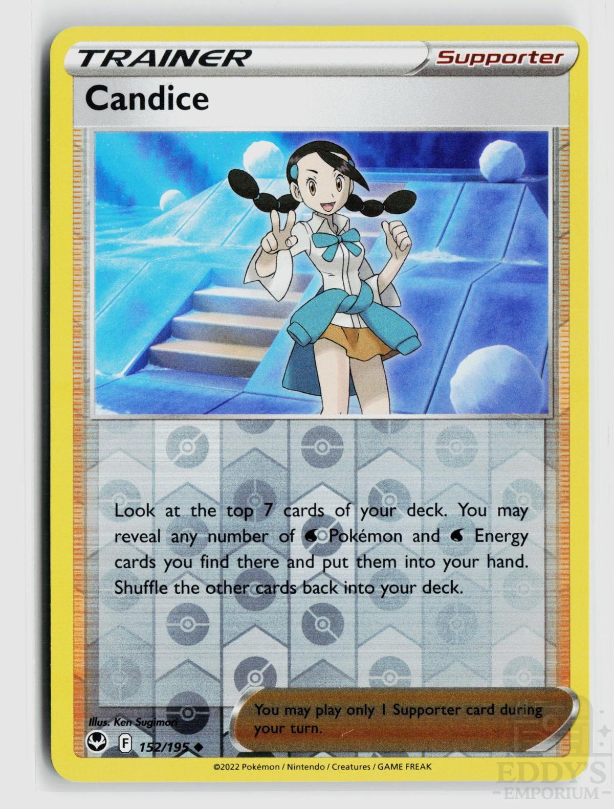 Candice 152/195 Silver Tempest Pokemon Reverse Holo Uncommon NM