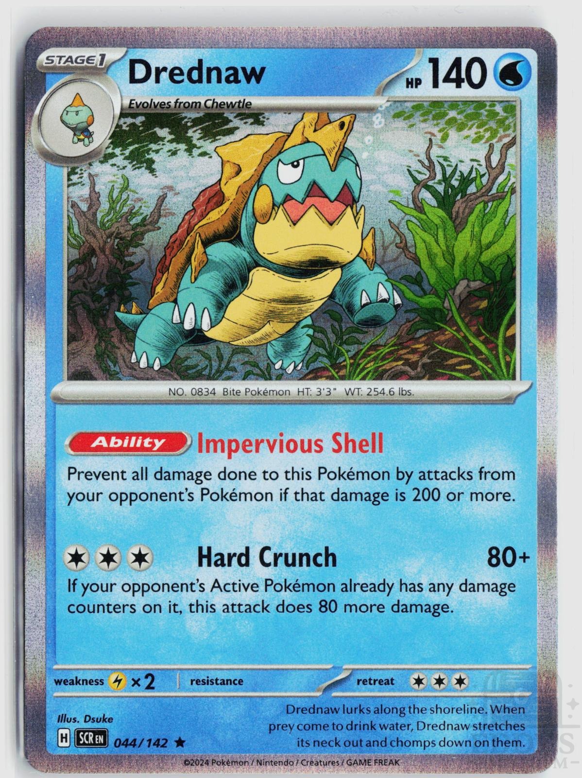 Drednaw 044/142 Stellar Crown Pokemon Holo Rare NM