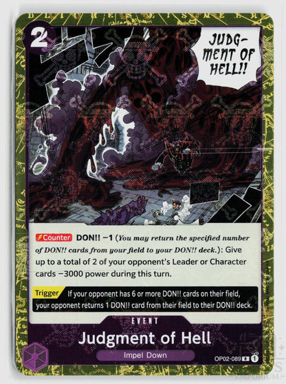 Judgment of Hell (Jolly Roger Foil) OP02-089 Premium Booster -The Best- One Piece