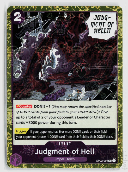 Judgment of Hell (Jolly Roger Foil) OP02-089 Premium Booster -The Best- One Piece