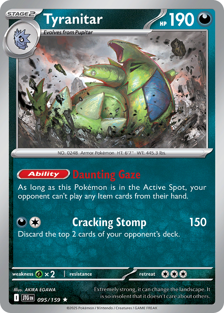 Tyranitar 095/159 Journey Together Pokemon Holo Rare NM
