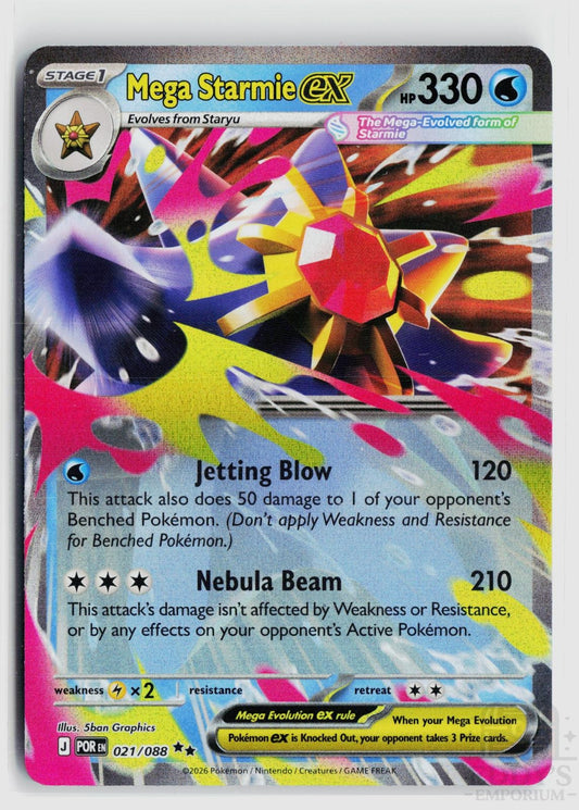 Mega Starmie ex 021/088 Perfect Order Pokemon Holo Double Rare