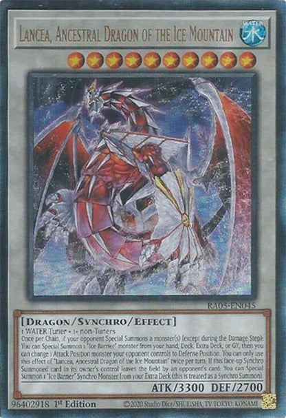 Lancea, Ancestral Dragon of the Ice Mountain (Ultimate Rare) RA05-EN045 Yu-Gi-Oh Rarity Collection 5