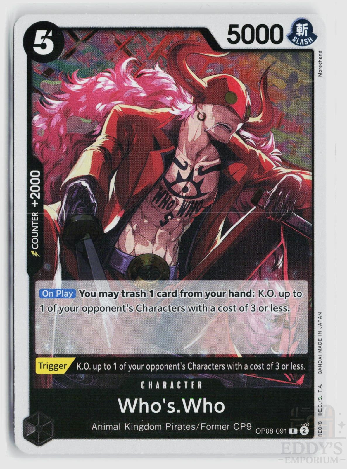 Who's.Who OP08-091 Two Legends One Piece Foil Rare
