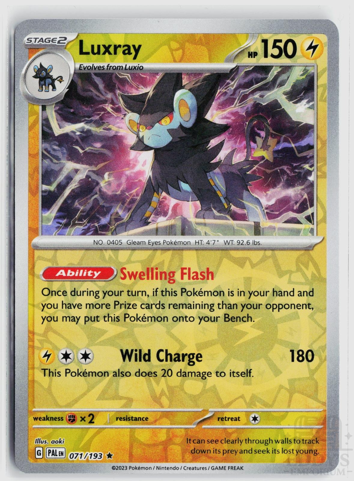 Luxray 071/193 Paldea Evolved Pokemon Reverse Holo Rare NM