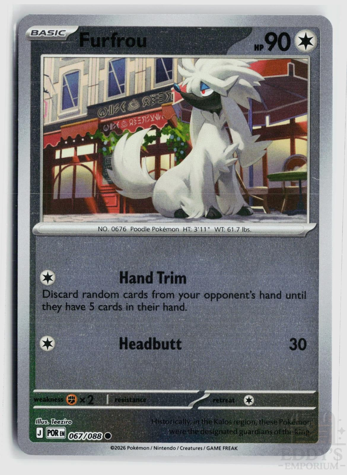 Furfrou 067/088 Perfect Order Pokemon Reverse Holo