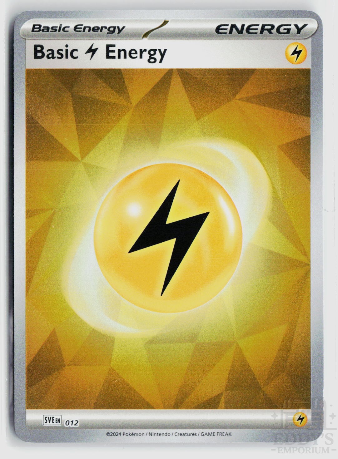 Basic Lightning Energy 012 Scarlet & Violet Energies Pokemon Holo
