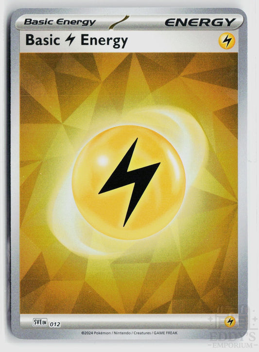 Basic Lightning Energy 012 Scarlet & Violet Energies Pokemon Holo