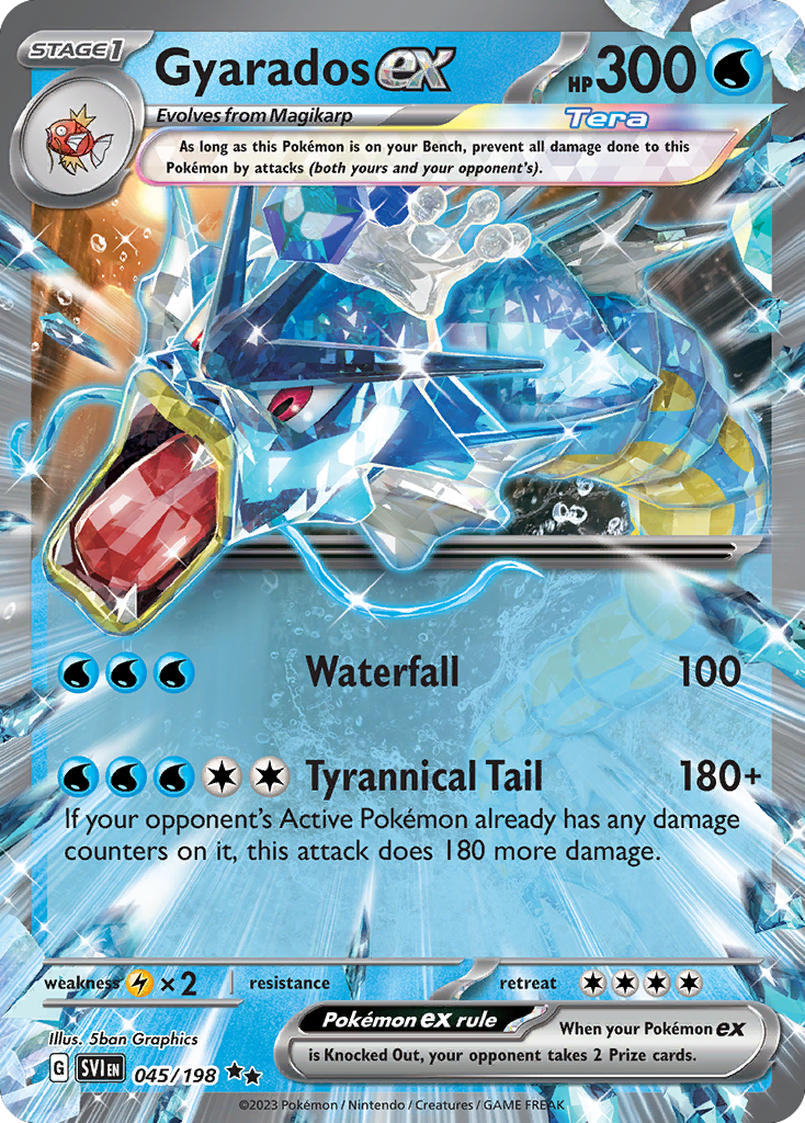 Gyarados ex 045/198 Scarlet & Violet Pokemon Holo Double Rare