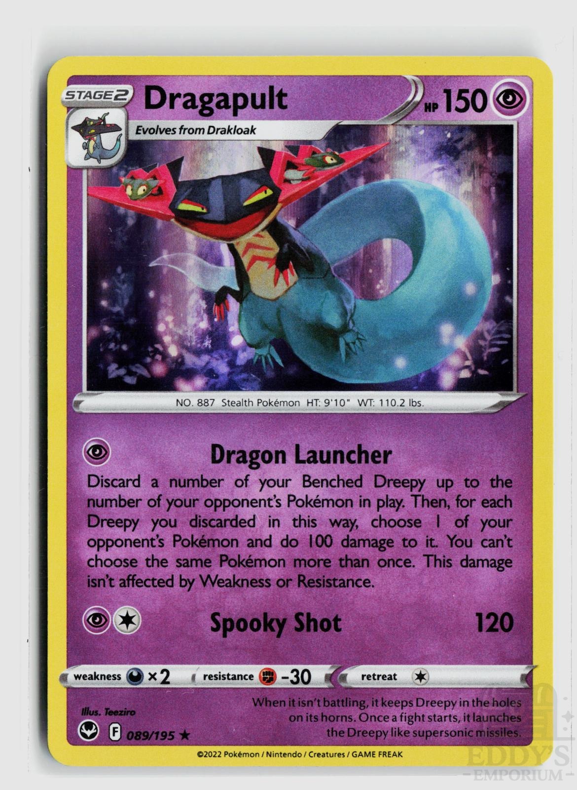 Dragapult 089/195 Silver Tempest Pokemon Holo Rare NM