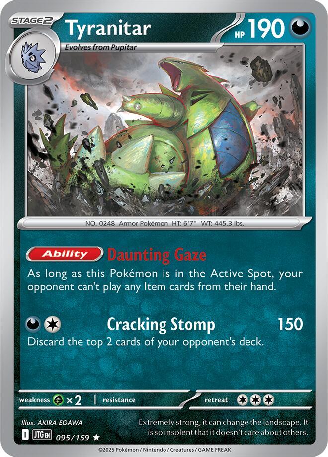 Tyranitar 095/159 Rare SV09: Journey Together NM