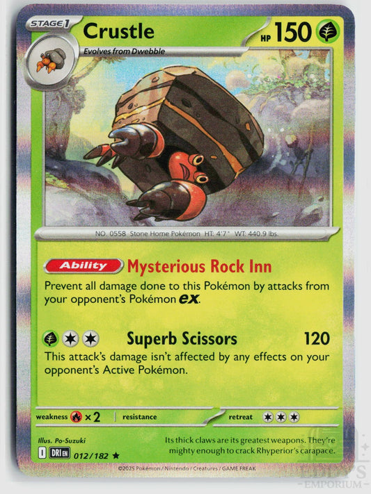 Crustle 012/182 Destined Rivals Pokemon Holo