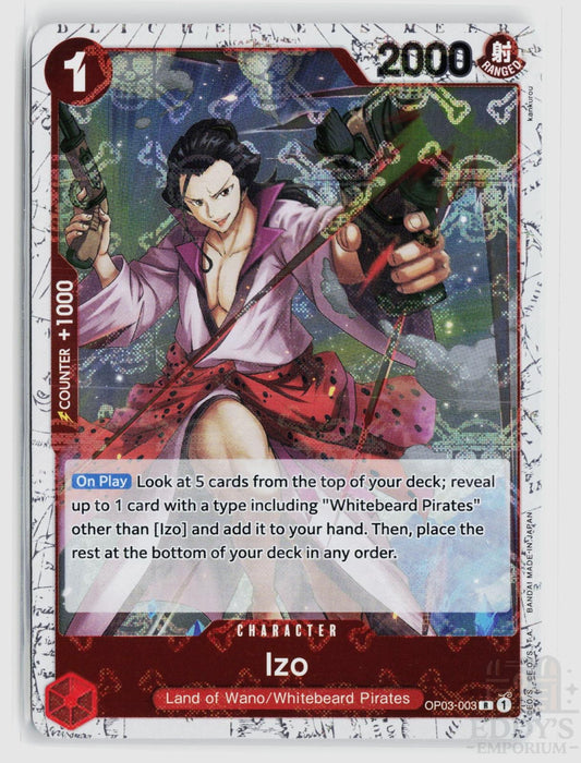 Izo (Jolly Roger Foil) OP03-003 Premium Booster -The Best- One Piece Rare
