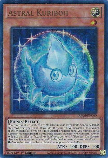 Astral Kuriboh (UR) RA04-EN040 Quarter Century Stampede Yu-Gi-Oh 1st Edition NM