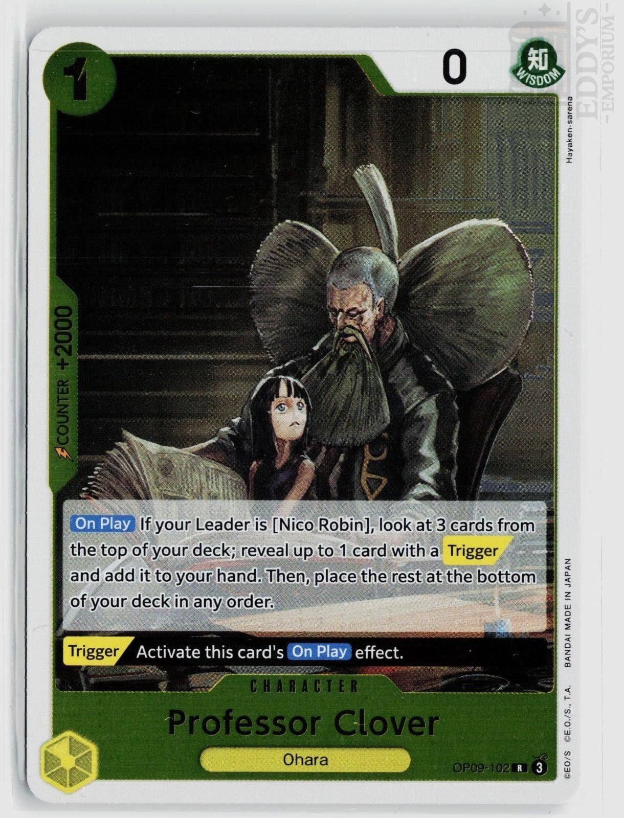 Professor Clover OP09-102 Emperors in the New World One Piece Foil Rare