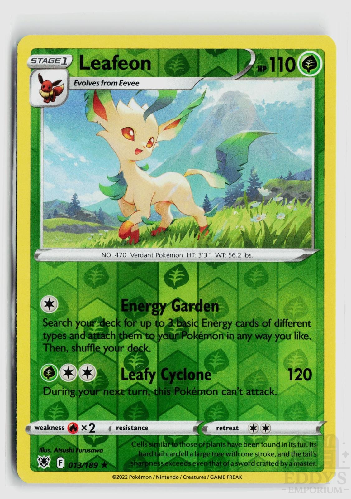 Leafeon 013/189 Astral Radiance Pokemon Reverse Holo Rare NM