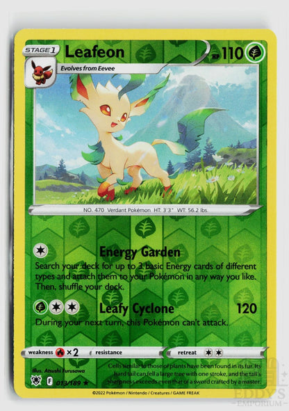 Leafeon 013/189 Astral Radiance Pokemon Reverse Holo Rare NM