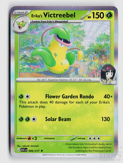 Erika's Victreebel 006/217 Ascended Heroes Pokemon Holo Rare NM