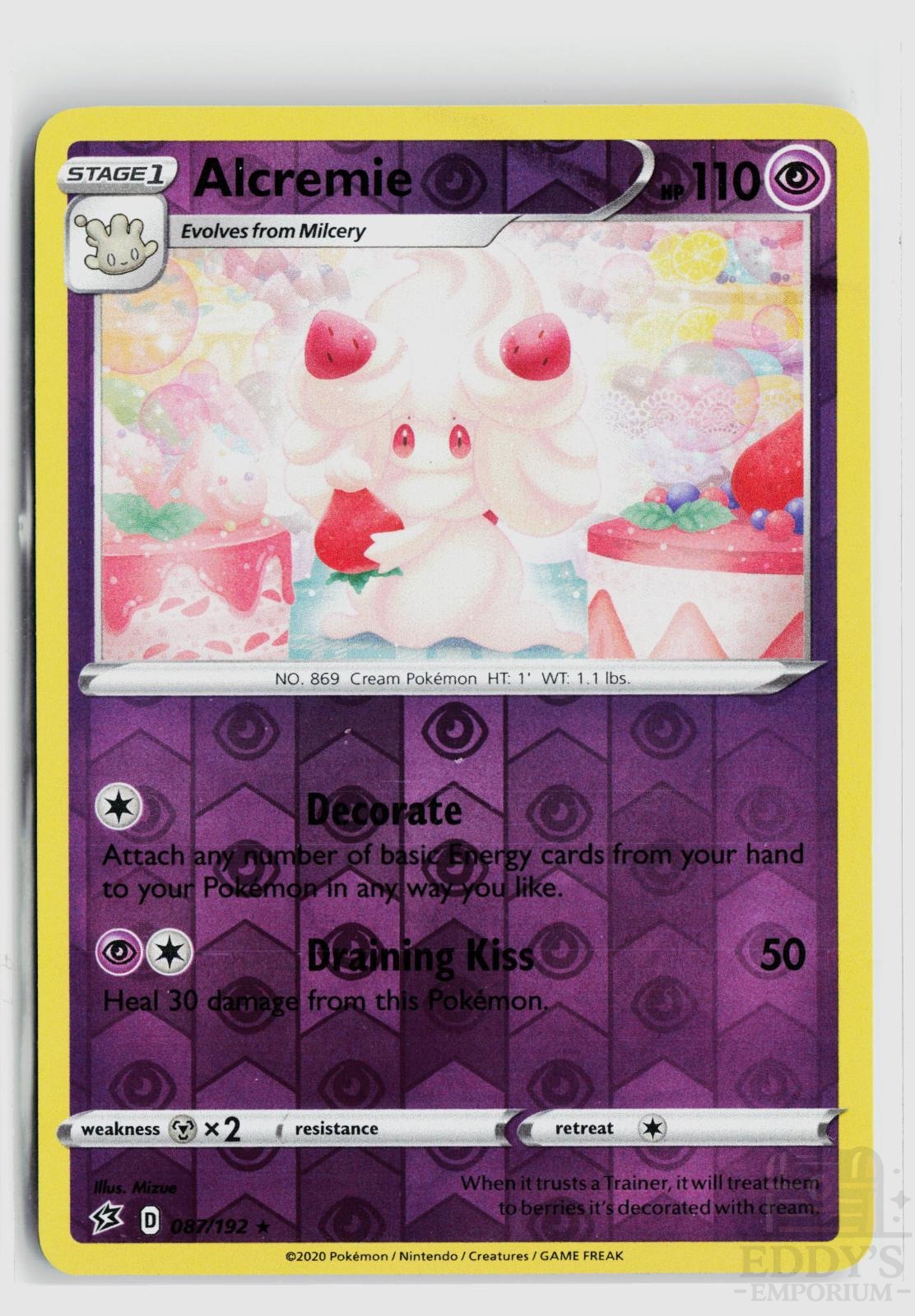 Alcremie 087/192 Rebel Clash Pokemon Reverse Holo Rare NM