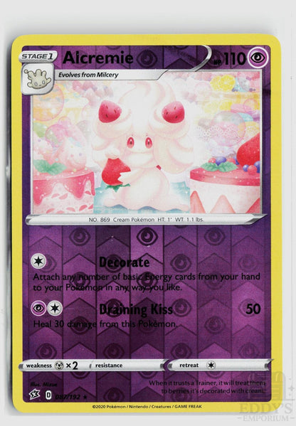 Alcremie 087/192 Rebel Clash Pokemon Reverse Holo Rare NM