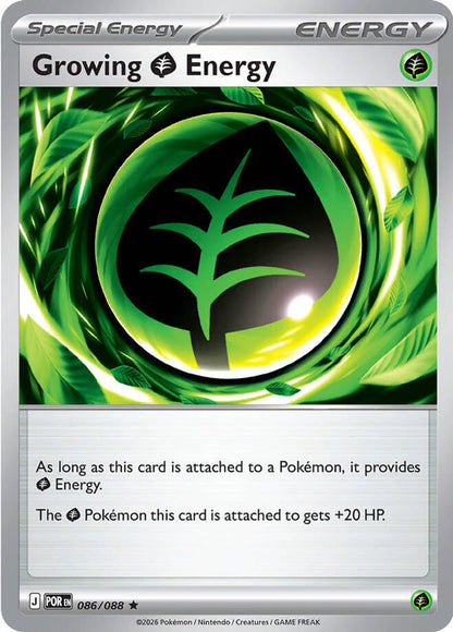 Growing Grass Energy 086/088 Perfect Order Pokemon Holo