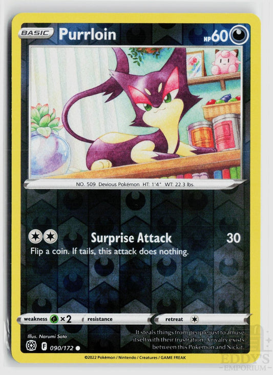 Purrloin 090/172 Brilliant Stars Pokemon Reverse Holo