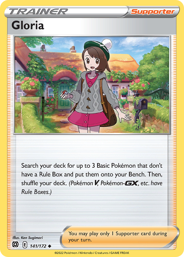 Gloria 141/172 Brilliant Stars Pokemon Reverse Holo Uncommon NM