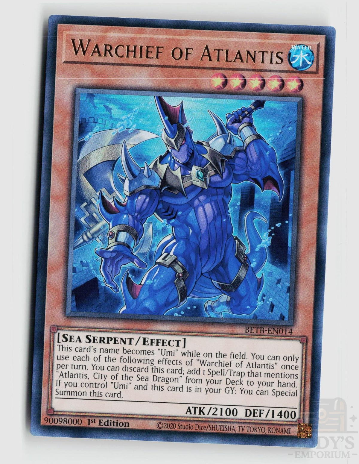 Warchief of Atlantis BETB-EN014 Beyond the Brave Yu-Gi-Oh 1st Edition NM