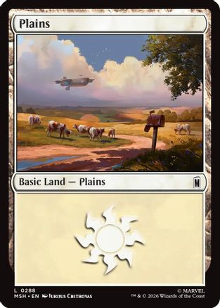 Plains (0288) 288 Magic: The Gathering Marvel Super Heroes