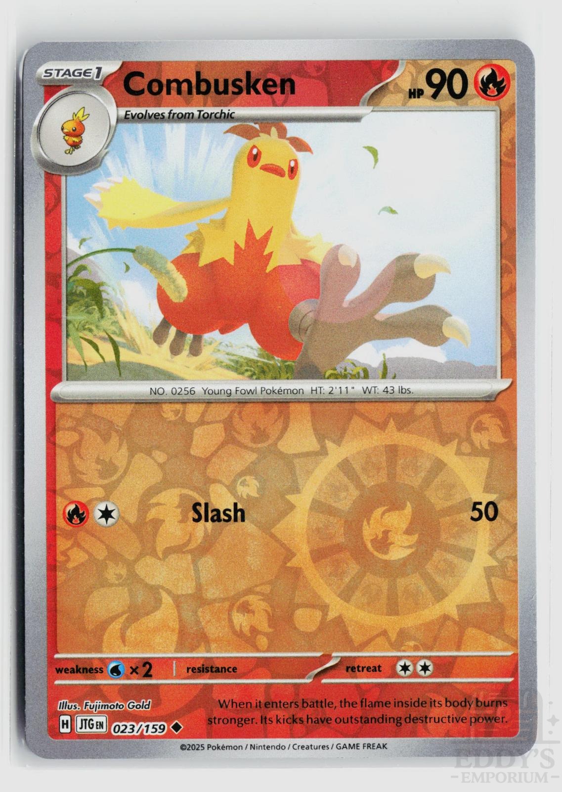 Combusken 023/159 Journey Together Pokemon Reverse Holo Uncommon NM
