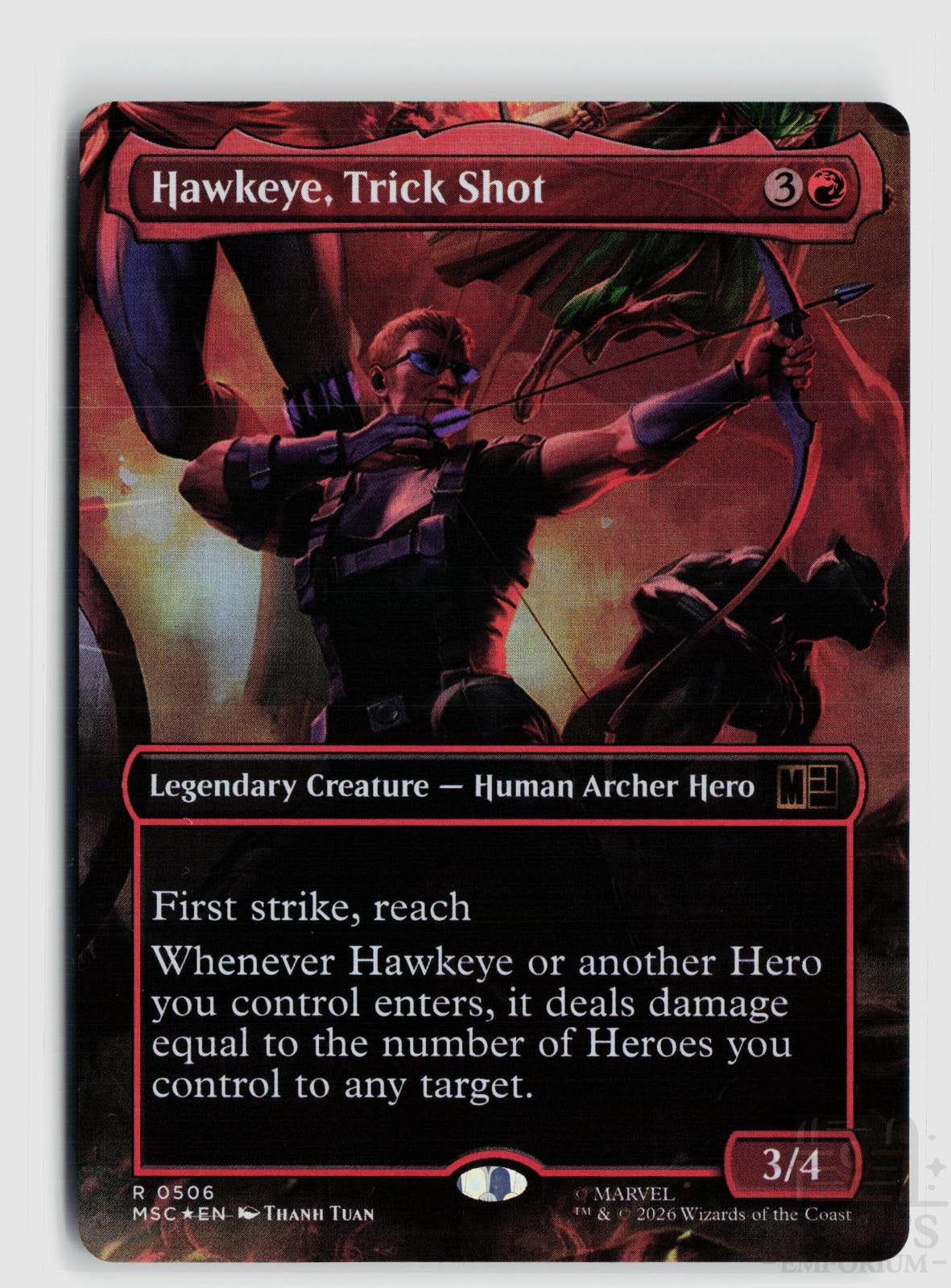 Hawkeye, Trick Shot (Borderless) 506 Commander: Marvel Super Heroes Magic: The Gathering Foil