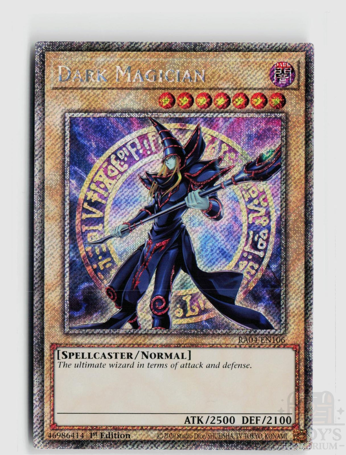 Dark Magician (8th Art) (Platinum Secret Rare) RA04-EN106 Yu-Gi-Oh Quarter Century Stampede