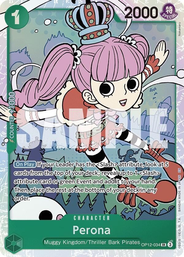 Perona OP12-034 Legacy of the Master One Piece Foil Super Rare