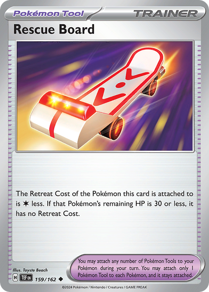Rescue Board 159/162 Temporal Forces Pokemon Reverse Holo Uncommon NM