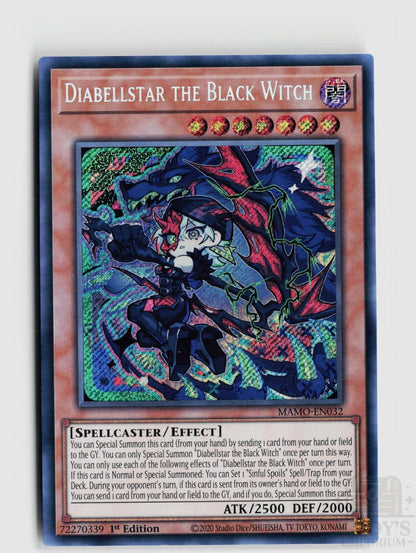 Diabellstar the Black Witch (Secret Rare) MAMO-EN032 Magnificent Monsters Yu-Gi-Oh 1st Edition NM