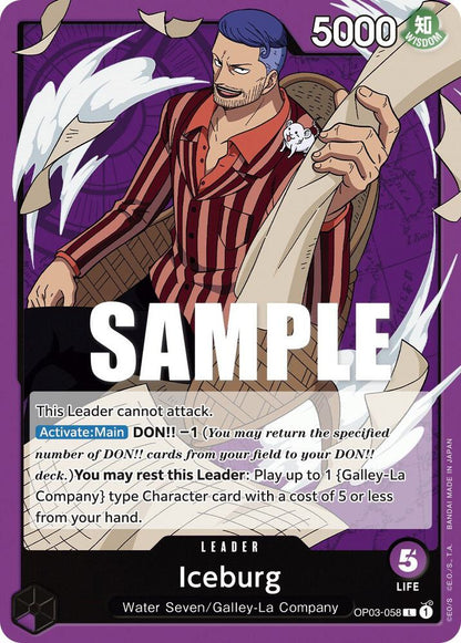 Iceburg OP03-058 Pillars of Strength One Piece Leader