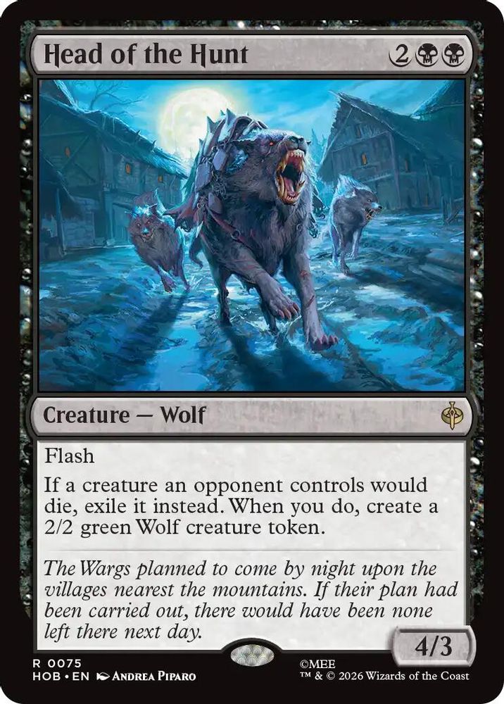 Head of the Hunt 75 The Hobbit Magic: The Gathering Foil Rare